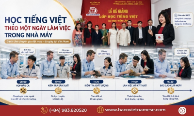 Đào tạo tiếng Việt cho chuyên gia dệt may, da giày | HACO Vietnamese