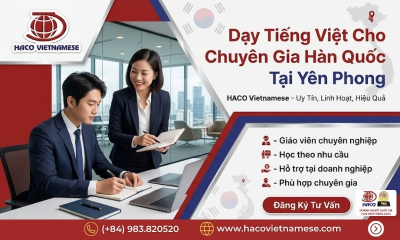 Dạy tiếng Việt cho chuyên gia Hàn Quốc tại Yên Phong