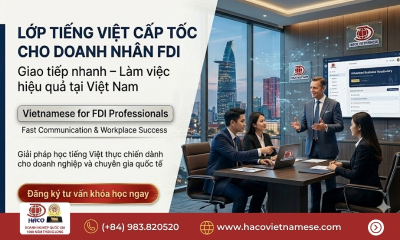 Lớp tiếng Việt cấp tốc cho doanh nhân FDI – Giao tiếp nhanh, làm việc hiệu quả tại Việt Nam
