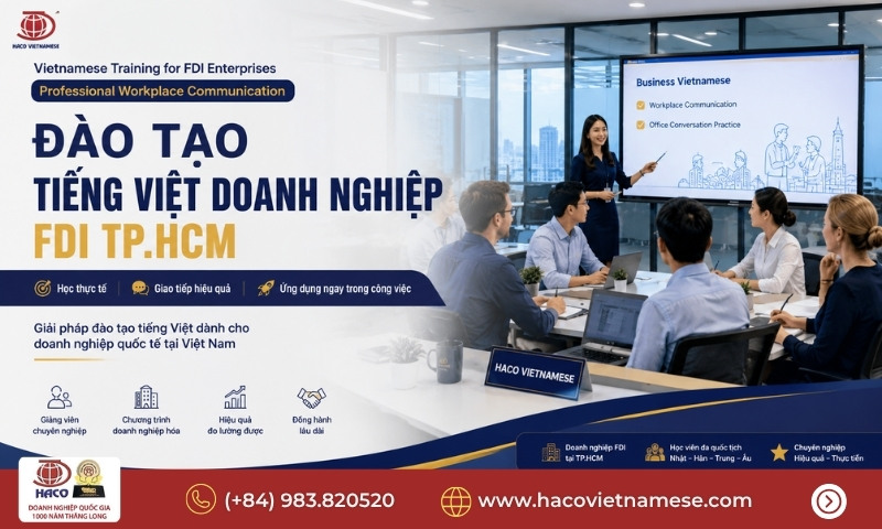 Đào tạo tiếng Việt doanh nghiệp FDI TP.HCM