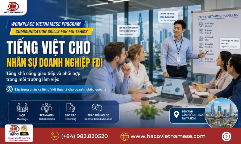 Đào tạo tiếng Việt doanh nghiệp FDI TP.HCM
