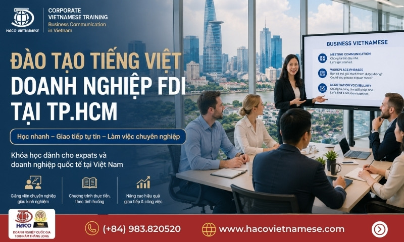Đào tạo tiếng Việt doanh nghiệp FDI TP.HCM