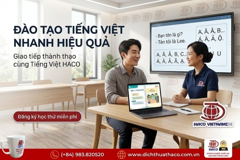 Đào tạo tiếng Việt nhanh hiệu quả