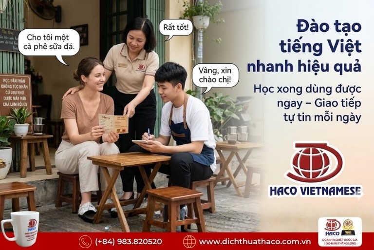 Đào tạo tiếng Việt nhanh hiệu quả