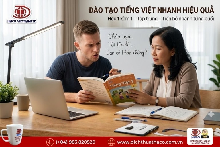 Đào tạo tiếng Việt nhanh hiệu quả