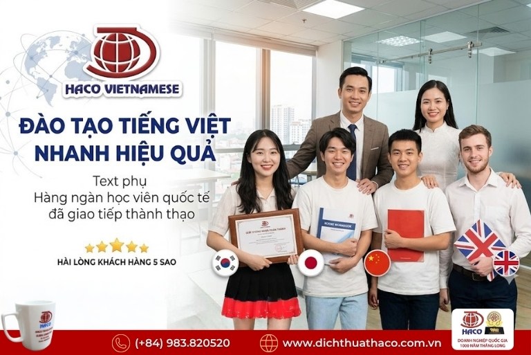 Đào tạo tiếng Việt nhanh hiệu quả