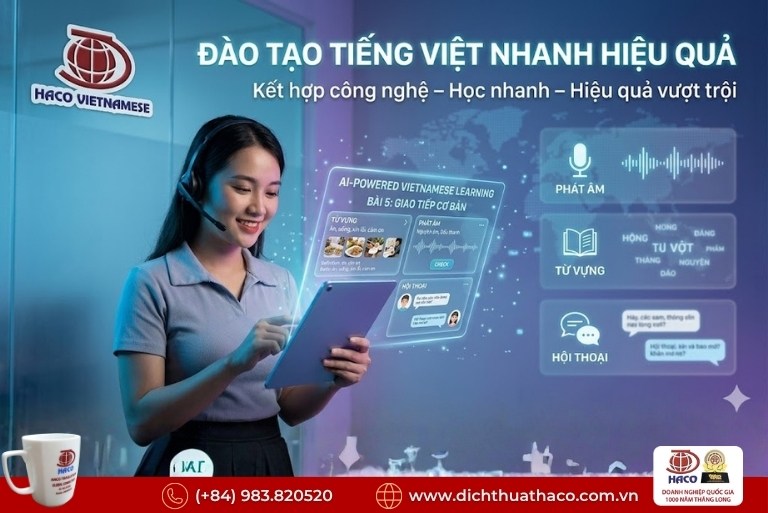 Đào tạo tiếng Việt nhanh hiệu quả