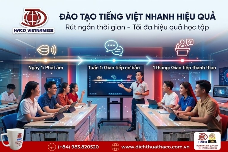 Đào tạo tiếng Việt nhanh hiệu quả