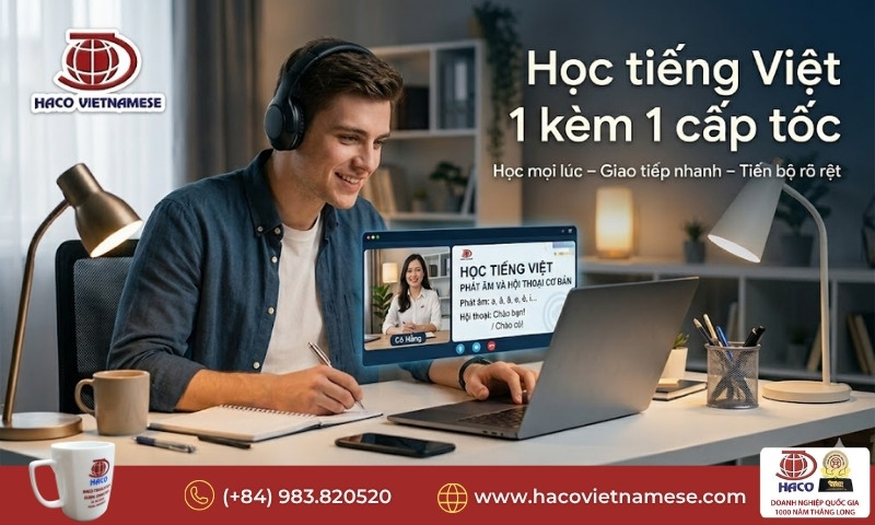 Học tiếng Việt 1 kèm 1 cấp tốc