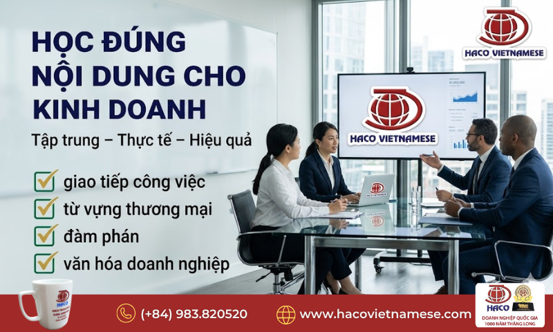 Học tiếng Việt cho công việc kinh doanh