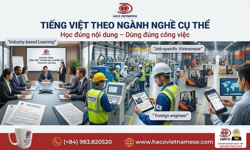 Học tiếng Việt chuyên sâu công việc 
