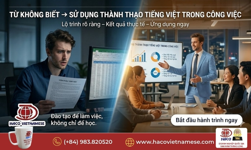 Học tiếng Việt chuyên sâu công việc 