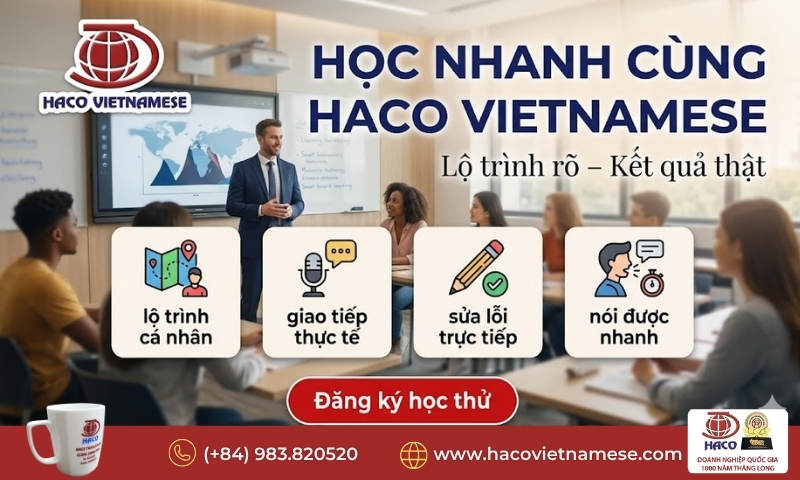 Học tiếng Việt hiệu quả trong 1–3 tháng