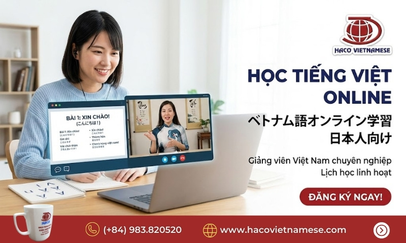 Học tiếng Việt online cho người Nhật 