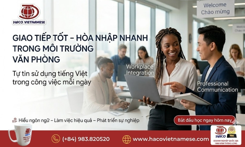 Học tiếng Việt phục vụ công việc văn phòng 