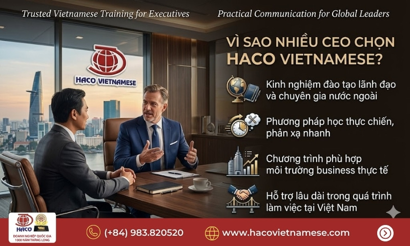 Khóa học tiếng Việt cho CEO tại Sài Gòn