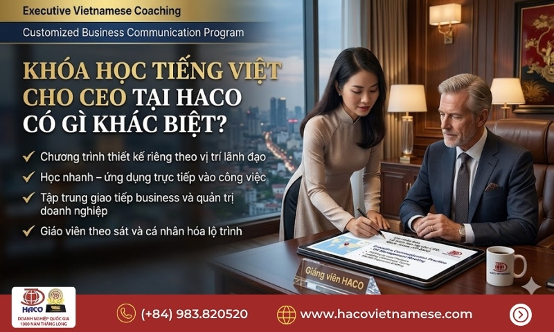 Khóa học tiếng Việt cho CEO tại Sài Gòn