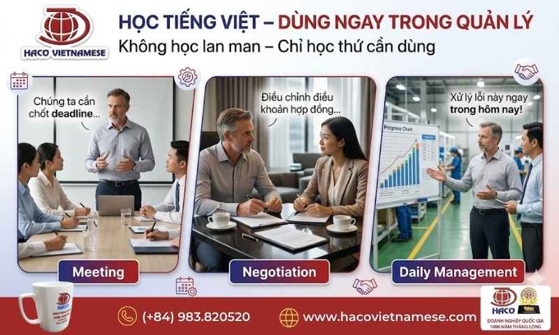 Khóa học tiếng Việt cho lãnh đạo nước ngoài 