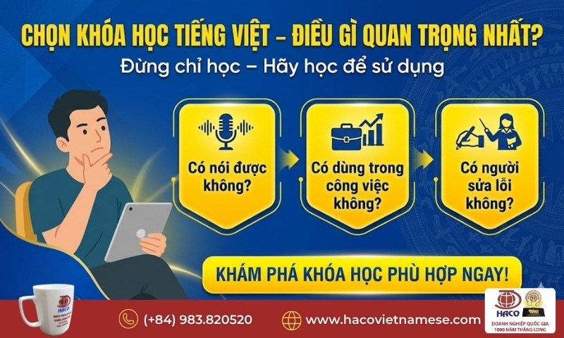 Khóa học tiếng Việt ngắn hạn