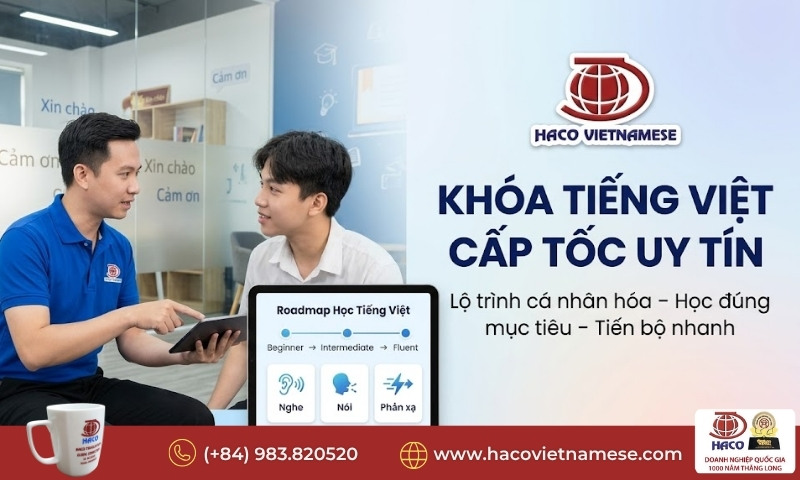 Khóa tiếng Việt cấp tốc uy tín