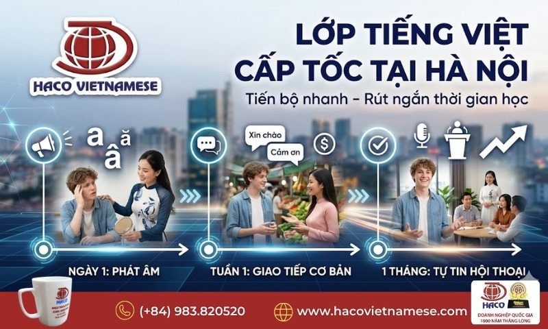 Lớp tiếng Việt cấp tốc tại Hà Nội
