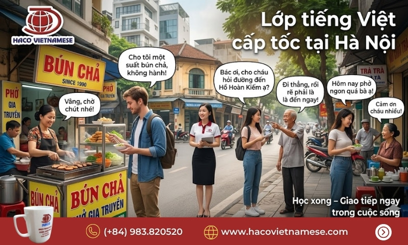 Lớp tiếng Việt cấp tốc tại Hà Nội