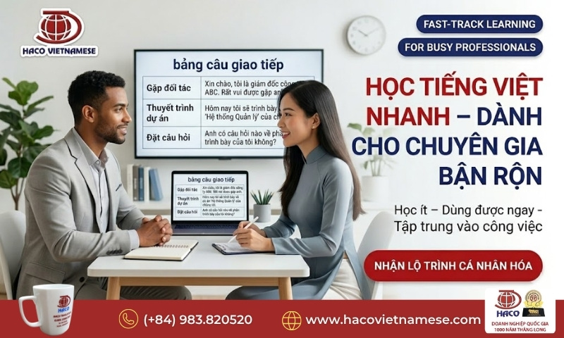 Tiếng Việt cho chuyên gia làm việc tại Việt Nam