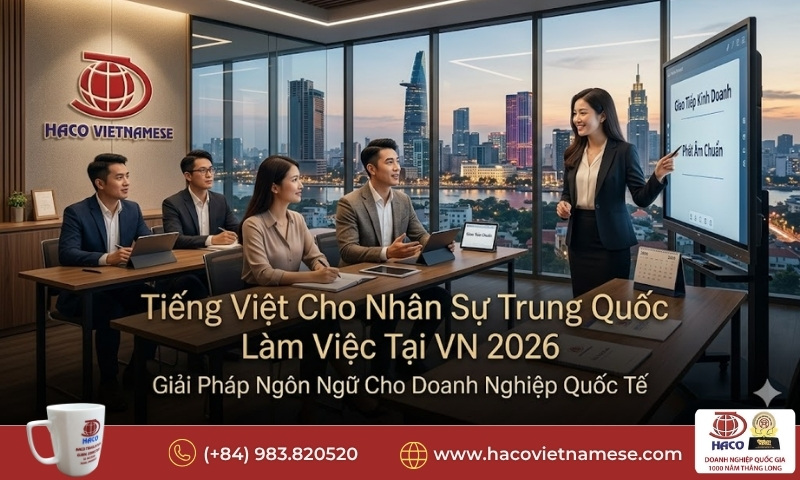 Tiếng Việt cho nhân sự Trung Quốc làm việc tại VN