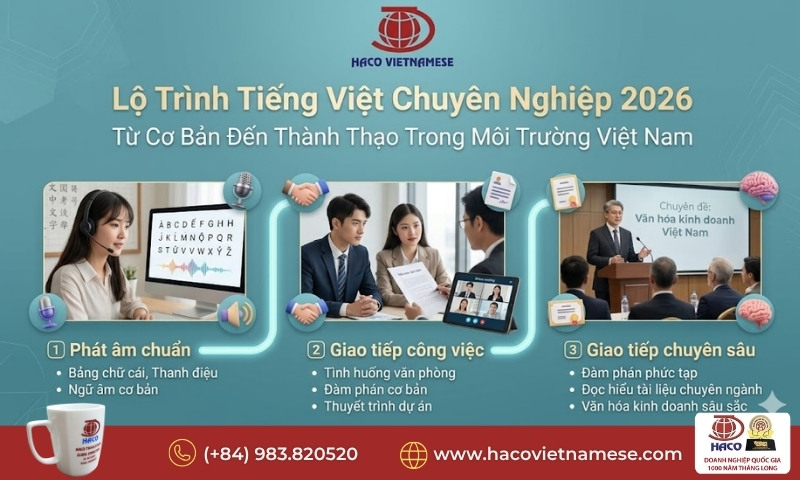 Tiếng Việt chuyên nghiệp cho người Trung Quốc tại Việt Nam