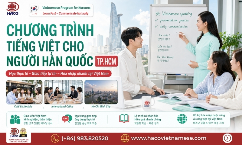 Chương trình tiếng Việt cho người Hàn Quốc TP.HCM