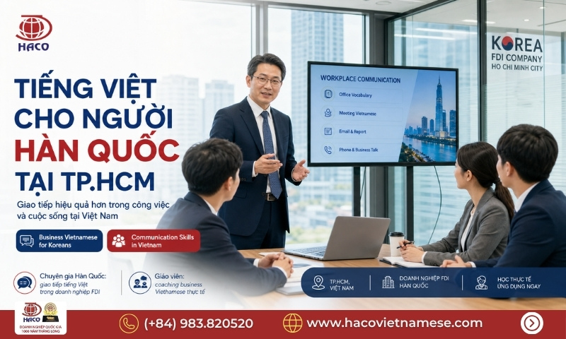 Chương trình tiếng Việt cho người Hàn Quốc TP.HCM