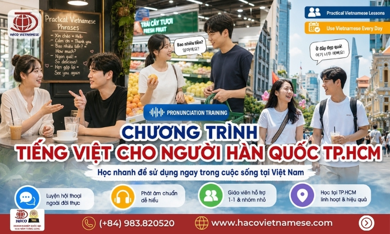 Chương trình tiếng Việt cho người Hàn Quốc TP.HCM