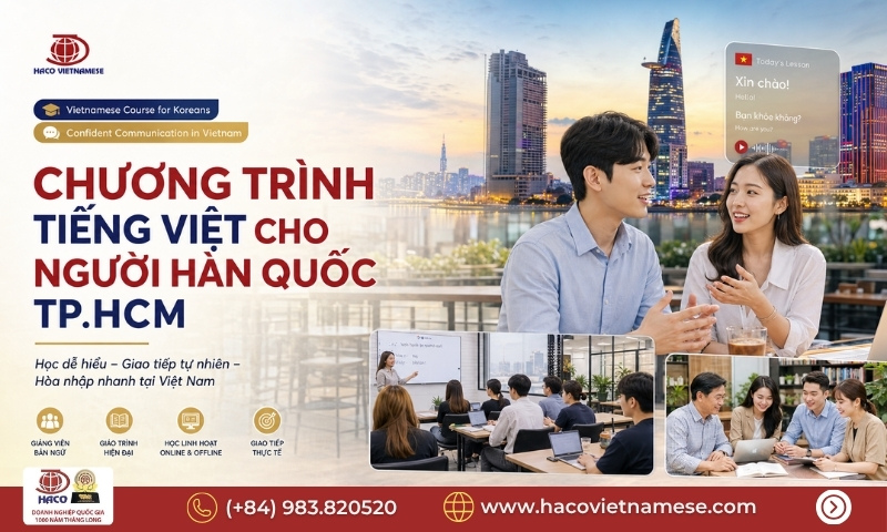 Chương trình tiếng Việt cho người Hàn Quốc TP.HCM