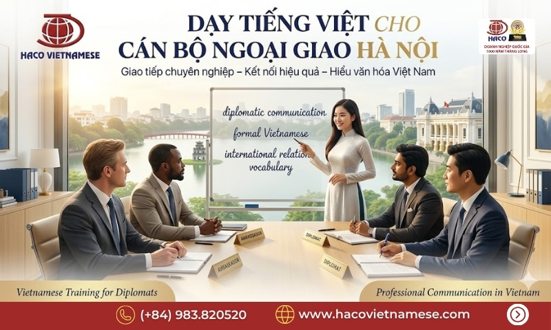 Dạy tiếng Việt cho cán bộ ngoại giao Hà Nội