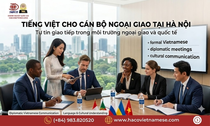 Dạy tiếng Việt cho cán bộ ngoại giao Hà Nội