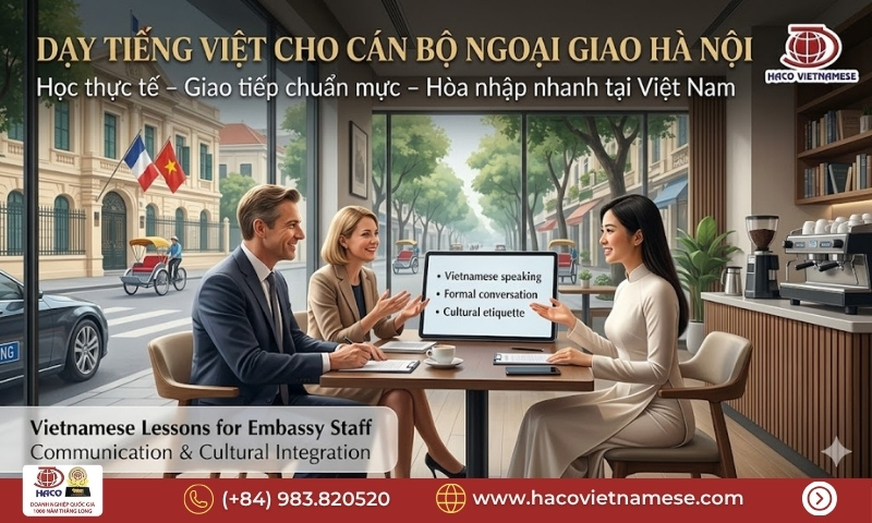 Dạy tiếng Việt cho cán bộ ngoại giao Hà Nội
