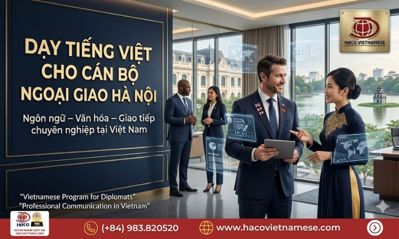 Dạy tiếng Việt cho cán bộ ngoại giao Hà Nội