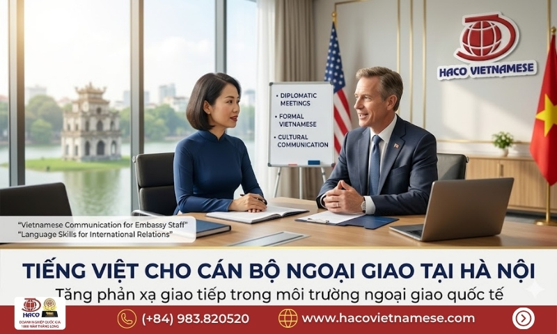 Dạy tiếng Việt cho cán bộ ngoại giao Hà Nội