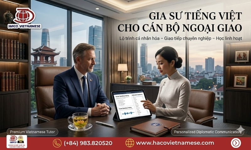 Dạy tiếng Việt cho cán bộ ngoại giao Hà Nội