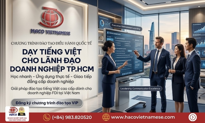 Dạy tiếng Việt cho lãnh đạo doanh nghiệp TP.HCM
