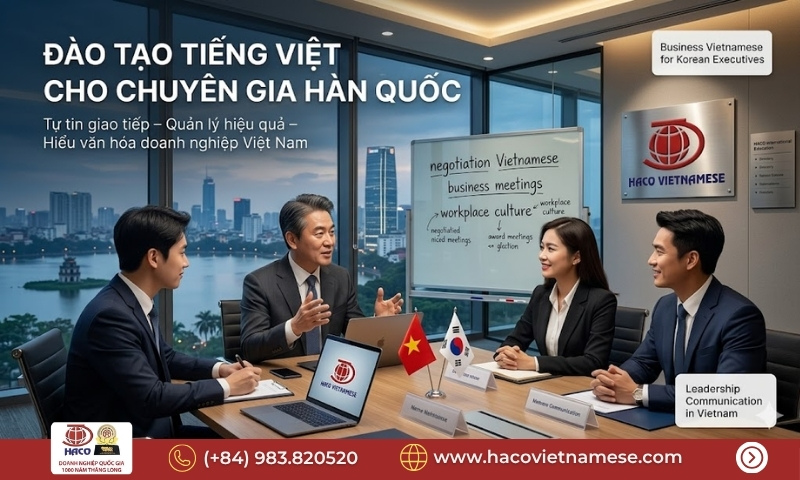 Gia sư tiếng Việt cho chuyên gia Hàn Quốc Hà Nội