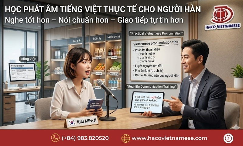 Học phát âm tiếng Việt cho người Hàn