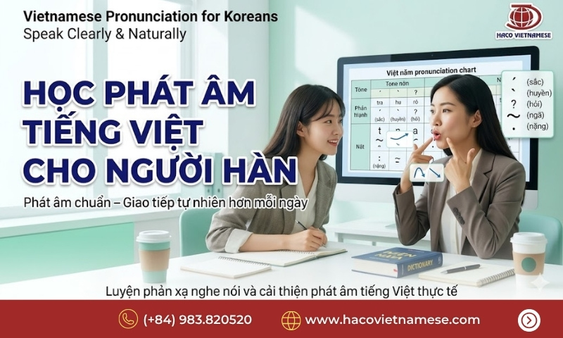 Học phát âm tiếng Việt cho người Hàn
