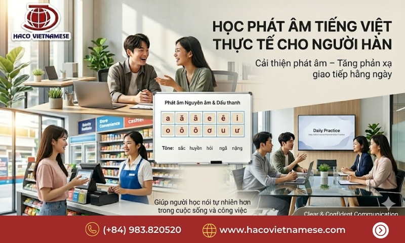 Học phát âm tiếng Việt cho người Hàn