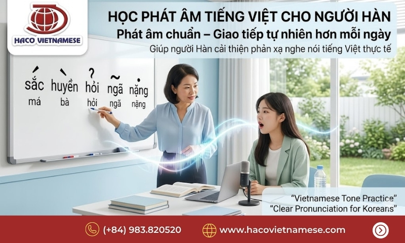 Học phát âm tiếng Việt cho người Hàn