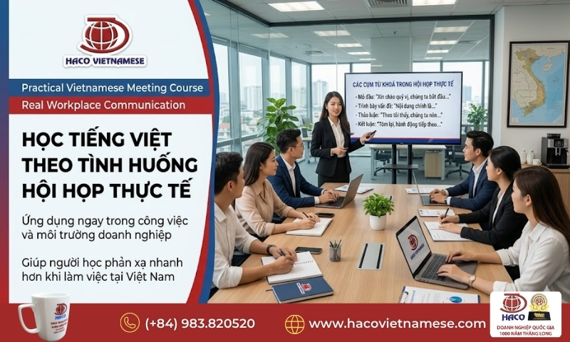 Học tiếng Việt phục vụ hội họp