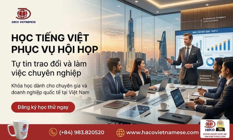Học tiếng Việt phục vụ hội họp