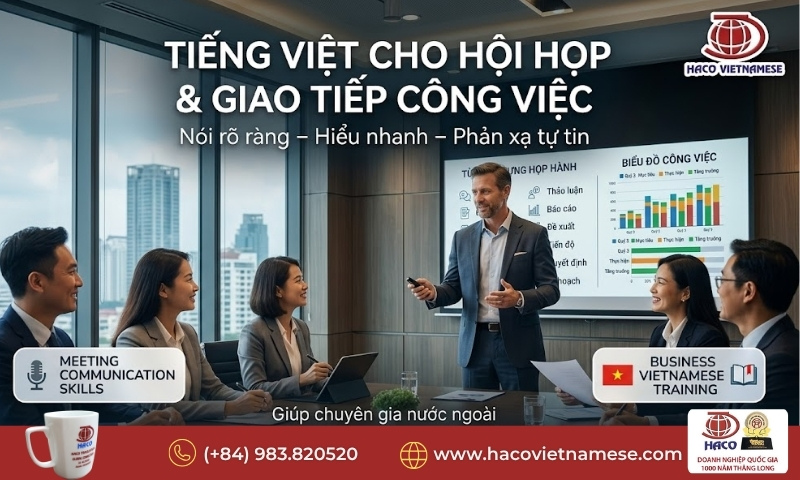 Học tiếng Việt phục vụ hội họp