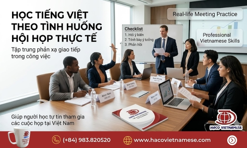 Học tiếng Việt phục vụ hội họp