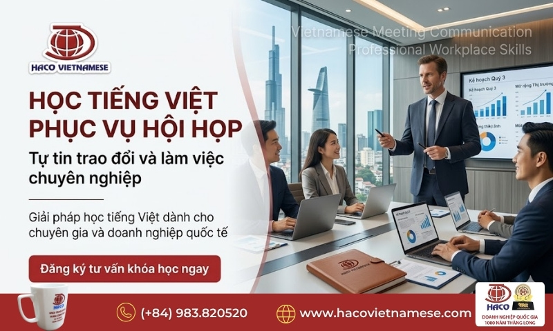 Học tiếng Việt phục vụ hội họp